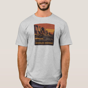 Needles Highway South Dakota Red Sky T-Shirt