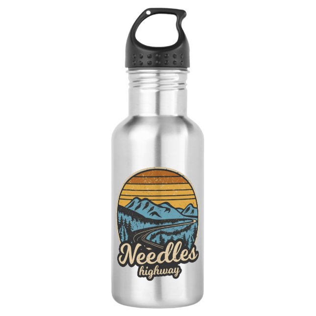 Needles Highway South Dakota Retro 532 Ml Water Bottle (Front)