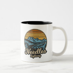Needles Highway South Dakota Retro Two-Tone Coffee Mug