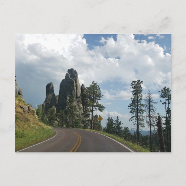 Needles Highway View, South Dakota Postcard (Front)