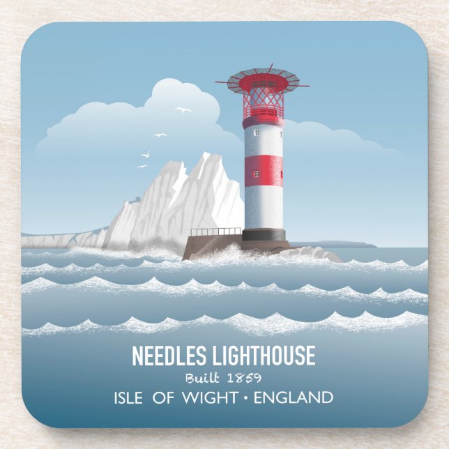 Needles Lighthouse Coaster (Front)