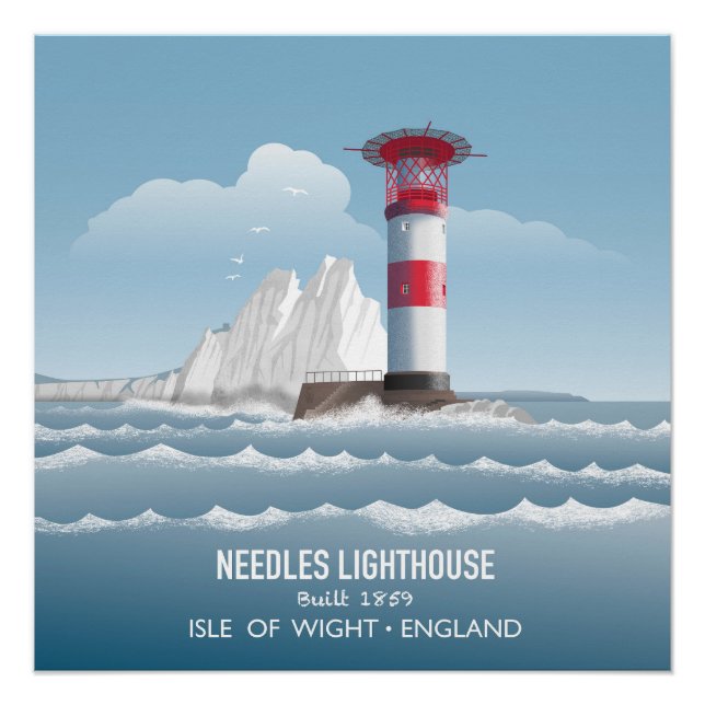 Needles Lighthouse Poster (Front)