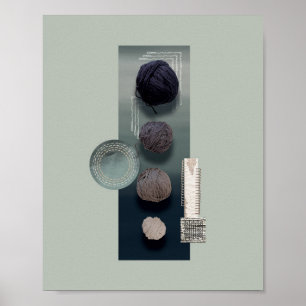 needlework_1_heart stitch matte poster