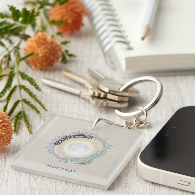 needlework_4_life on moon acrylic key ring (Front Right)