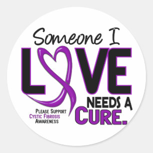 NEEDS A CURE 2 CYSTIC FIBROSIS T-Shirts & Gifts Classic Round Sticker
