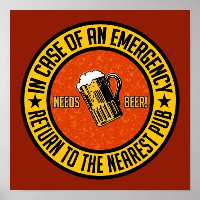 NEEDS BEER! poster (Front)