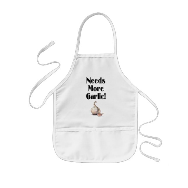 Needs More Garlic! Kids Apron (Front)