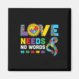 Needs No Word Asl Autism Awareness Sped Teacher Wo Magnet
