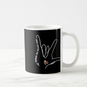 Needs No Words Asl Puzzle Piece Heart Autism Aware Coffee Mug