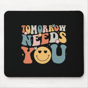 Needs You Mental Health Awareness Groovy Retro 2 Mouse Mat