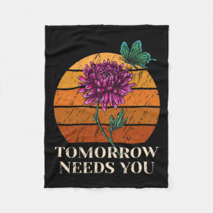 Needs You Mental Health Suicide Awareness Fleece Blanket