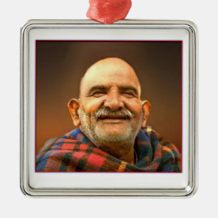 Neem karoli baba metal tree decoration