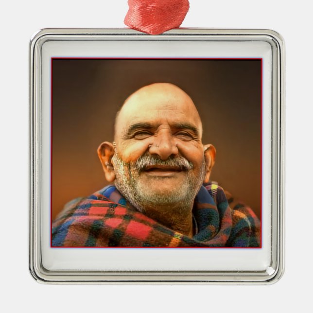 Neem karoli baba  metal tree decoration (Front)