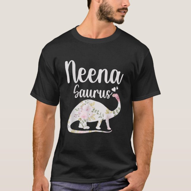 Neena Saurus Grandma Mother s Day Thanksgiving Chr T-Shirt (Front)