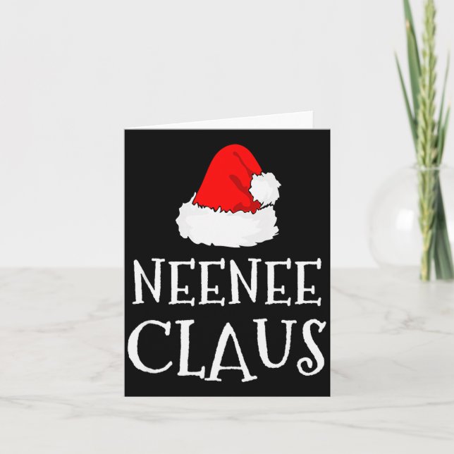 Neenee Claus Christmas Santas Pajama Family Matchi Card (Front)
