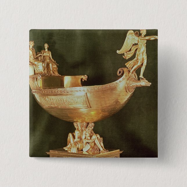 Nef belonging to Emperor Napoleon Bonaparte 15 Cm Square Badge (Front)