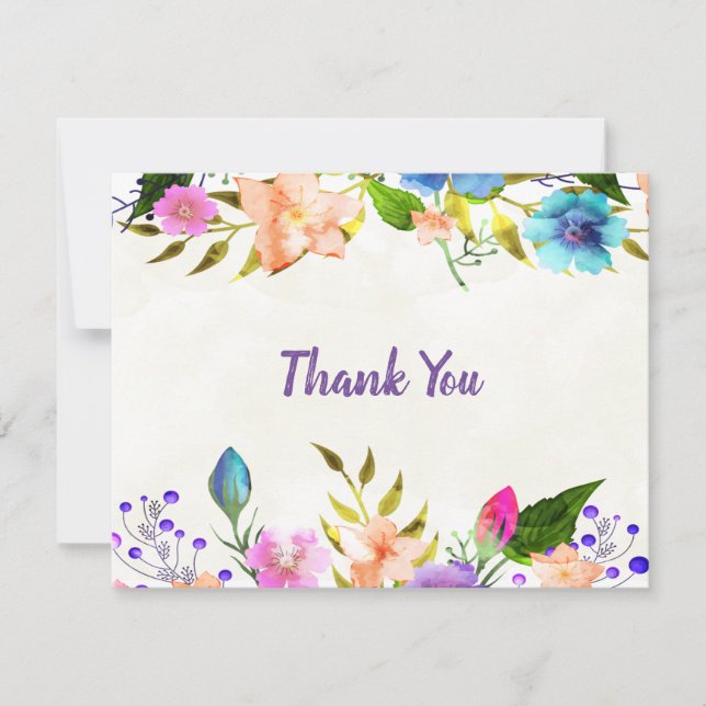 Nefeli Flat Thank You Card (Front)