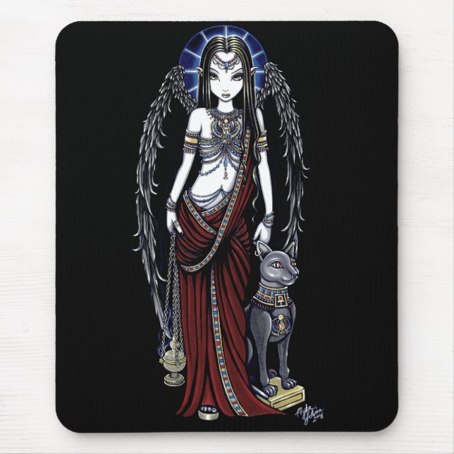Nefertari Egyptian Angel Bastet Mousepad (Front)