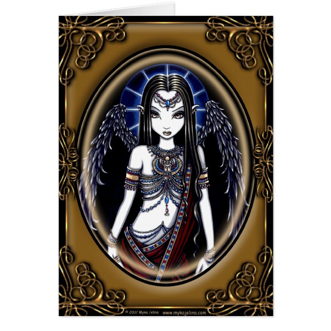 "Nefertari" Egyptian Angel Card (Front)