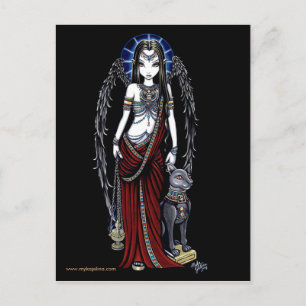 Nefertari Egyptian Bastet Goddess Angel Postcard