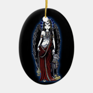 "Nefertari" Gothic Egyptian Angel Art Ornament