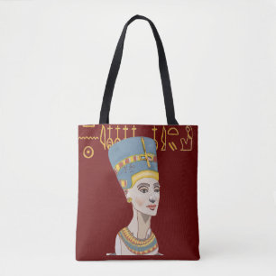 Nefertiti Colourful Portrait Tote Bag