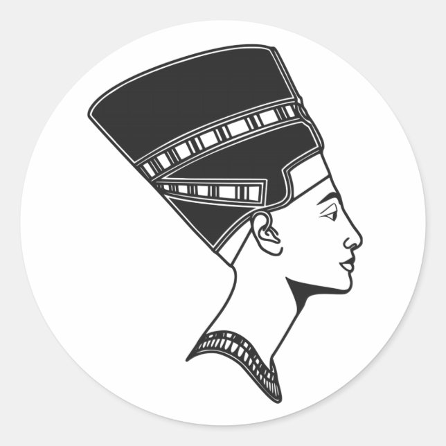 Nefertiti Egyptian Queen Egypt History Classic Round Sticker (Front)