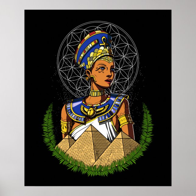 Nefertiti Egyptian Queen Goddess Mythology Poster (Front)