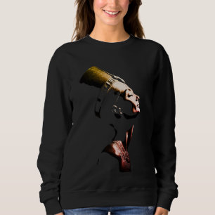 Nefertiti Egyptian Queen Minimalist Portrait Sweatshirt