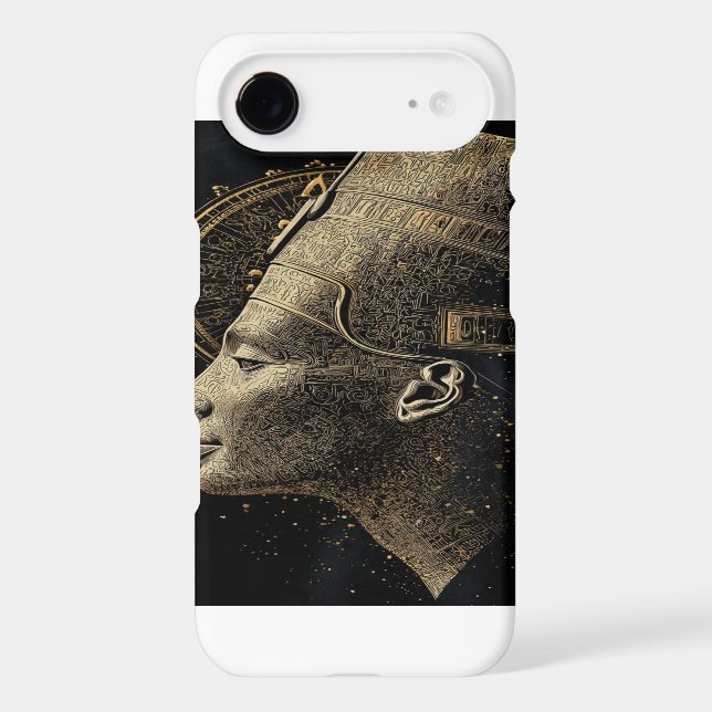 Nefertiti Modern Silhouette Line Art (Back)