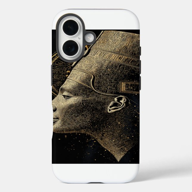 Nefertiti Modern Silhouette Line Art Case-Mate iPhone Case (Back)