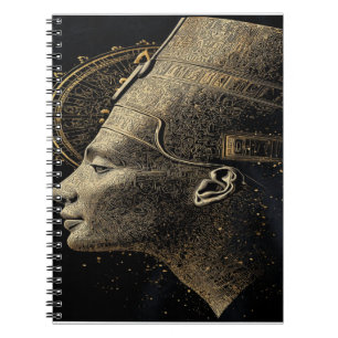 Nefertiti Modern Silhouette Line Art Notebook