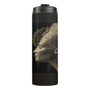 Nefertiti Modern Silhouette Line Art Thermal Tumbler