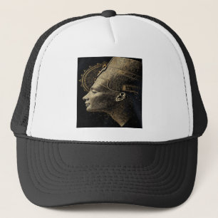 Nefertiti Modern Silhouette Line Art Trucker Hat
