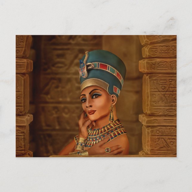 Nefertiti - Neferneferuaten the Egyptian Queen Holiday Postcard (Front)