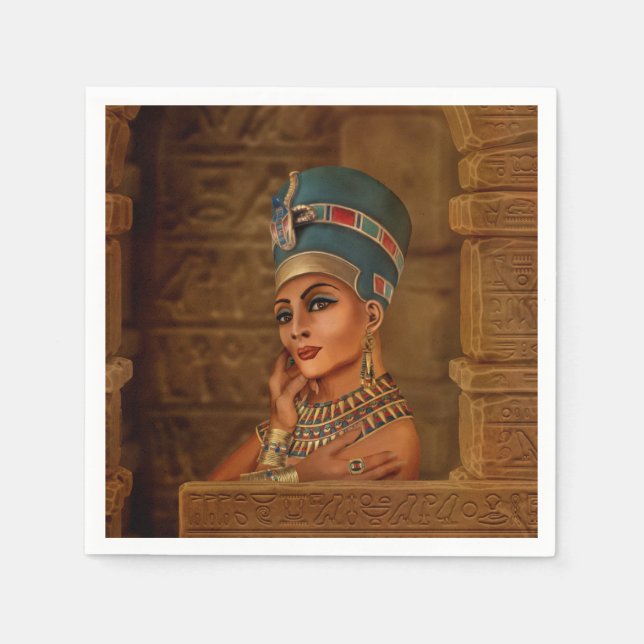 Nefertiti - Neferneferuaten the Egyptian Queen Napkin (Front)