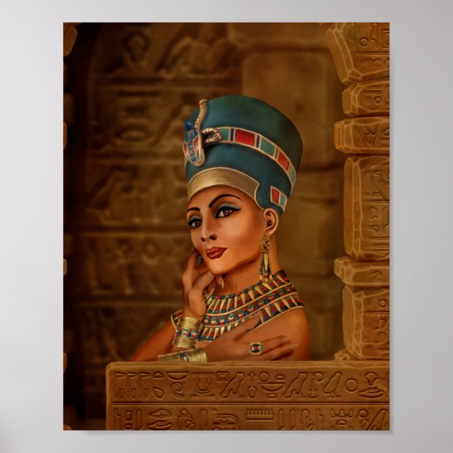 Nefertiti - Neferneferuaten the Egyptian Queen Poster (Front)