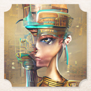 Nefertiti paper coaster