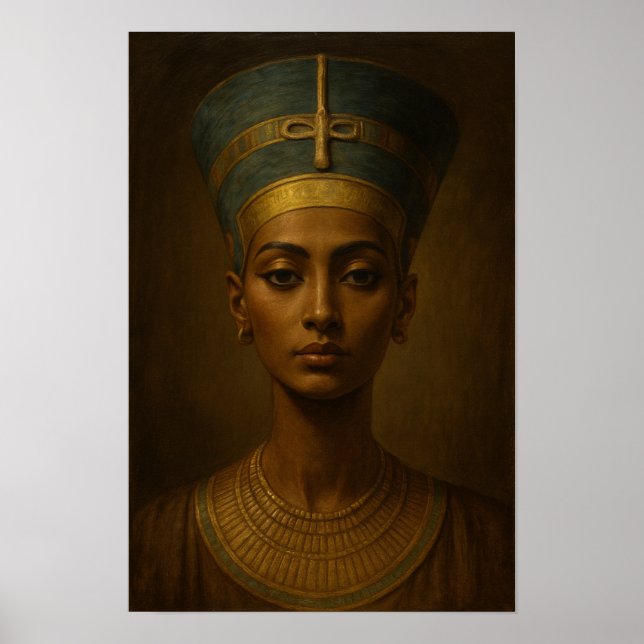 Nefertiti Portrait Painting Poster (Front)