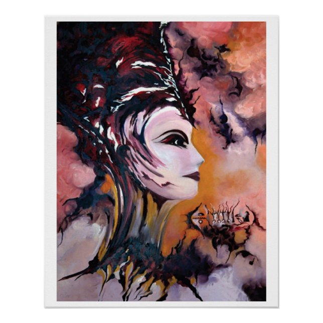 "Nefertiti, Queen of Egypt",  Glossy Poster (Front)