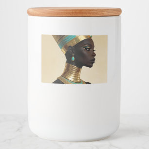 Nefertiti Returns — Ancient Egyptian African Queen Food Label