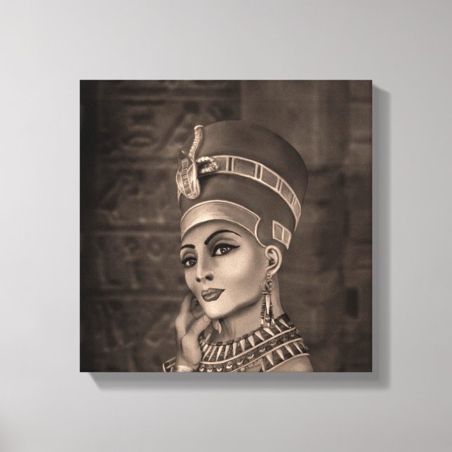 Nefertiti - the Egyptian Queen - sepia Canvas Print (Front)