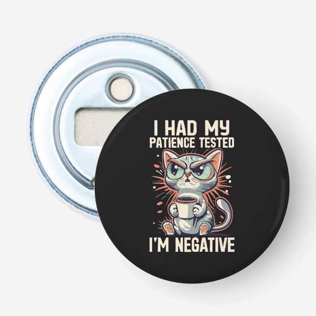 Negative Cat Bottle Opener (Front)