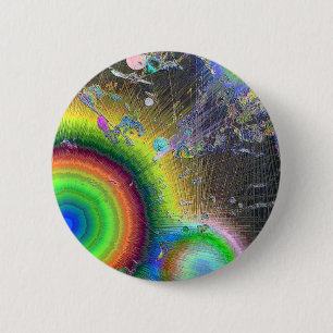 Negative Enamel Sunburst 6 Cm Round Badge