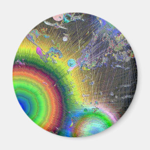 Negative Enamel Sunburst Magnet