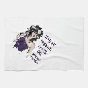 Negative Energy be returned to sender Tea Towel