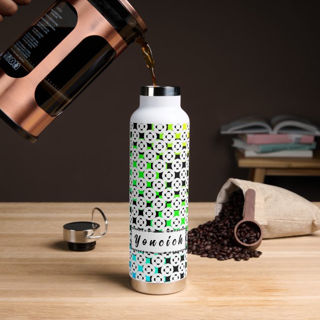 Negative Gamepad by Kenneth Yoncich Water Bottle (Coffee)