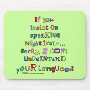 Negative Language Mouse Mat