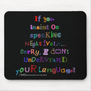 Negative Language Mouse Mat