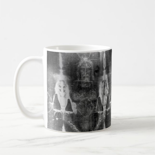 Negative Photo Shroud of Turin Crucifixion  Coffee Mug (Left)